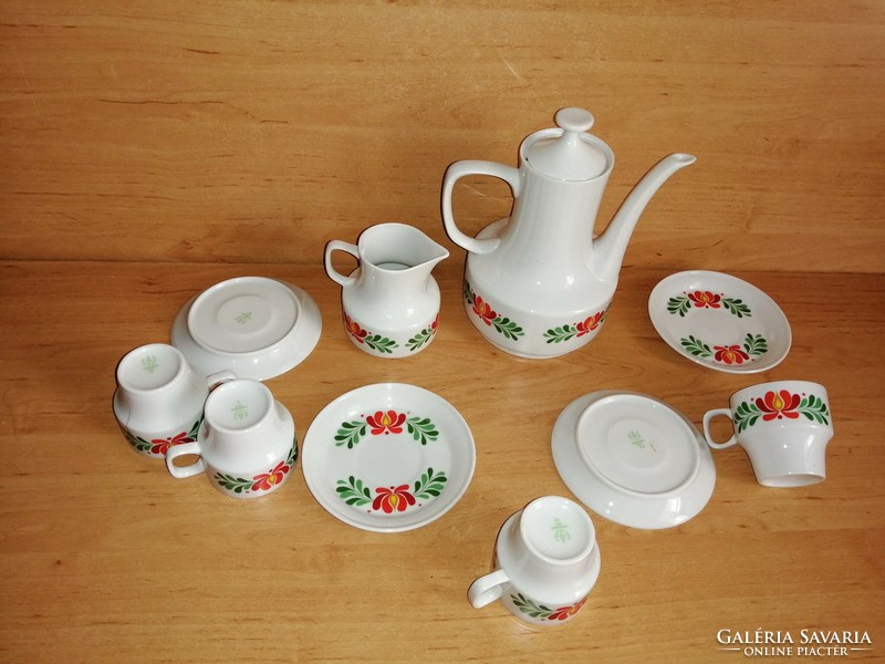 Hollóházi porcelain coffee set for 4 people (po-4)