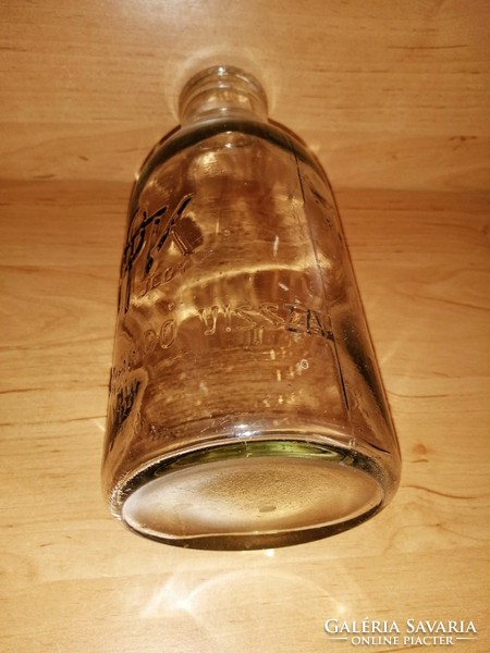 Régi tejes üveg felirat: Országos Magyar Tejszövetkezeti Központ, 1 literes
