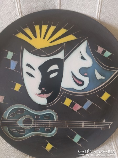 Retro wall plate, decorative bowl '60s-70s - rarer, collectors' items, marked, flawless, 20 cm