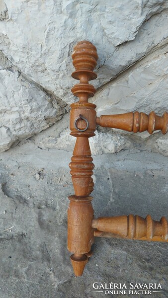 Carved wooden wall spice holder