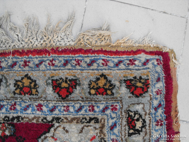 Old, antique carpet, handmade, thick, size 148 x 103 cm without fringes