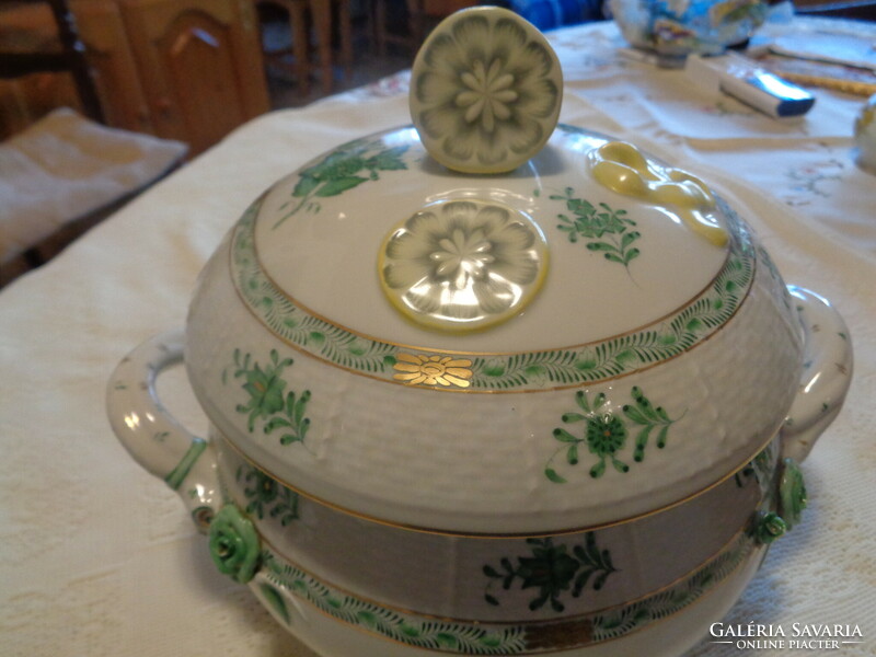 Herend, Appony decorated soup bowl, marked 1956. Year