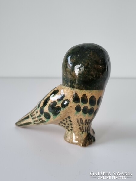 Vintage Mexican ceramic owl, hand painted