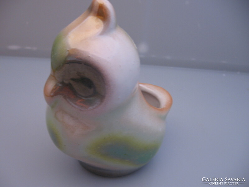 Retro ceramic applied art kz owl couple vase, caspo