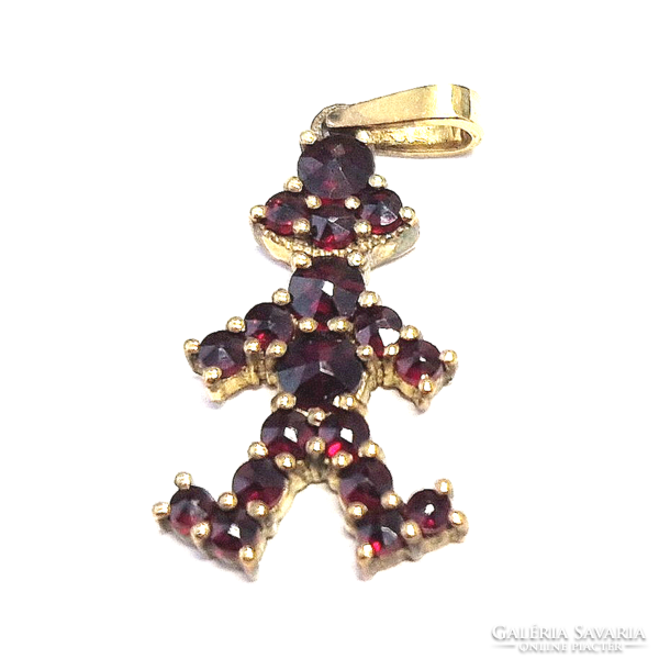 Garnet pendant silver