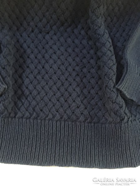100% Cotton, knitted dark blue women's sweater for size 42, m, Donnell brand