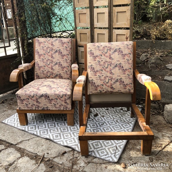 Specially shaped art deco armchair