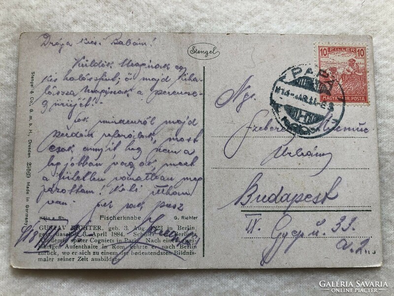 Antik, régi   Stengel   képeslap -  1918                                  -6.