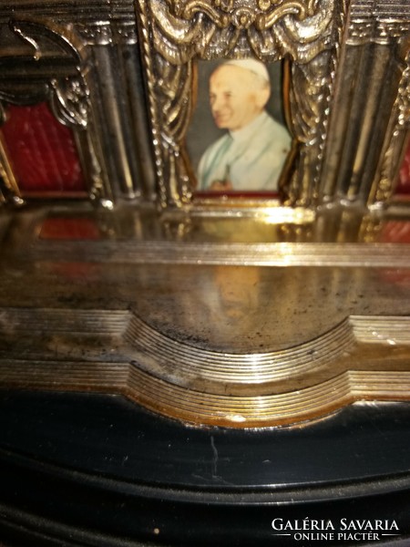 Régi olasz éjjeli asztali hangulatlámpa RÓMA VATIKÁN pápai palota II. János Pál a képek szerint