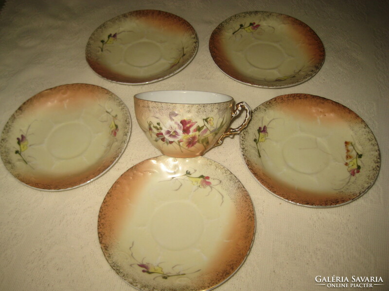 Small plates / 15 cm / for a Viennese, antique tea set, one piece of fine tea cup /10.2 cm/