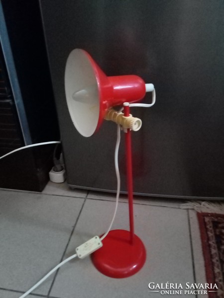 Red, retro table lamp