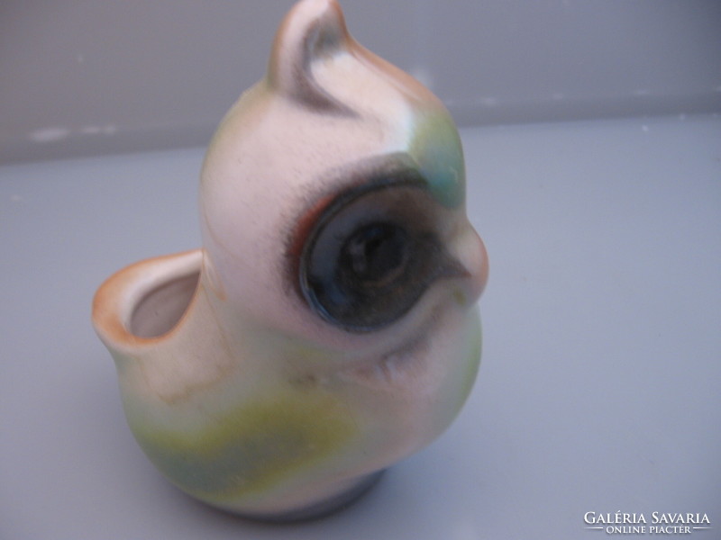 Retro ceramic applied art kz owl couple vase, caspo