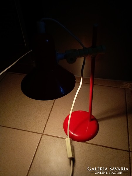 Red, retro table lamp
