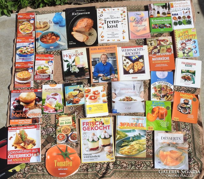 A collection of cookbooks in German