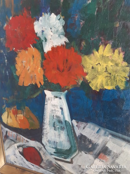 László Batári: flower still life