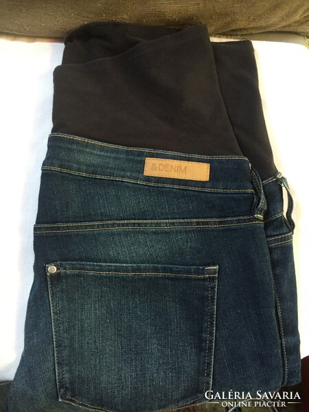 Dark blue denim maternity pants, denim brand, size 44