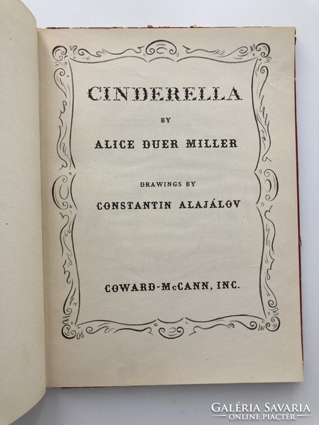 Cinderella (Hamupipőke) antik illusztrált amerikai mesekönyv 1943-ból