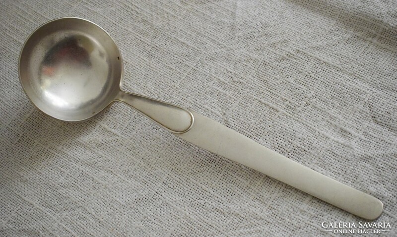 Antique silver-plated marked ladle, ladle 8.8 x 30.5 cm