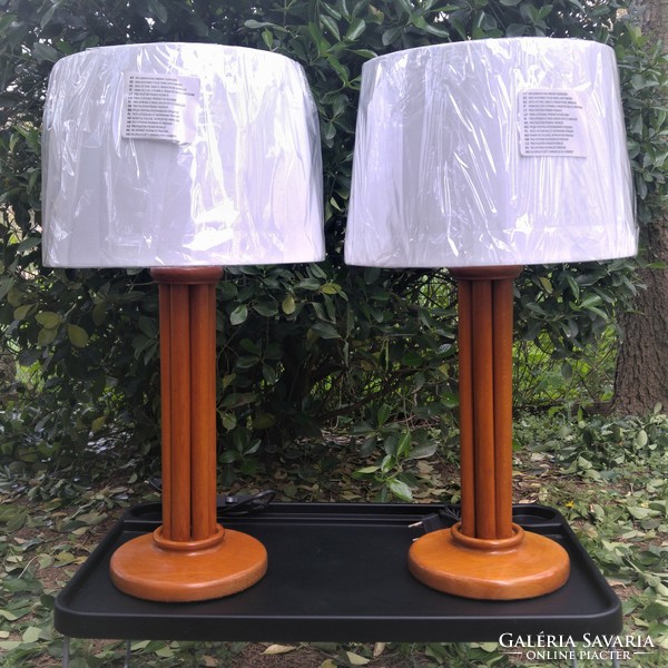 A pair of Bauhaus style table lamps