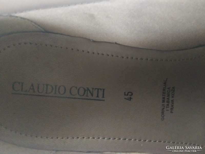 Men's casual leather shoes, claudio conti, size 45, used once