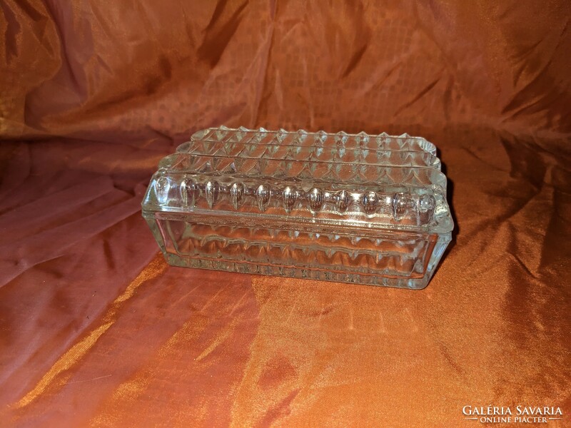 Cigarette holder and ashtray with glass cover