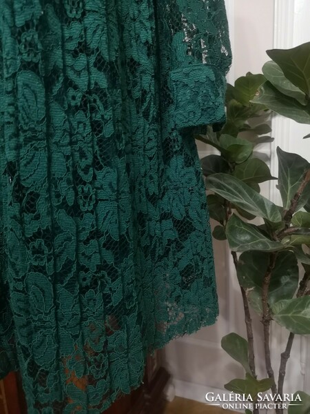 Zara size 38-40, emerald green air lace casual maternity dress