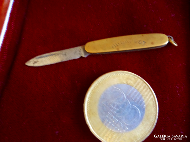 Mini pocket knife copper handle 3.5 cm when closed