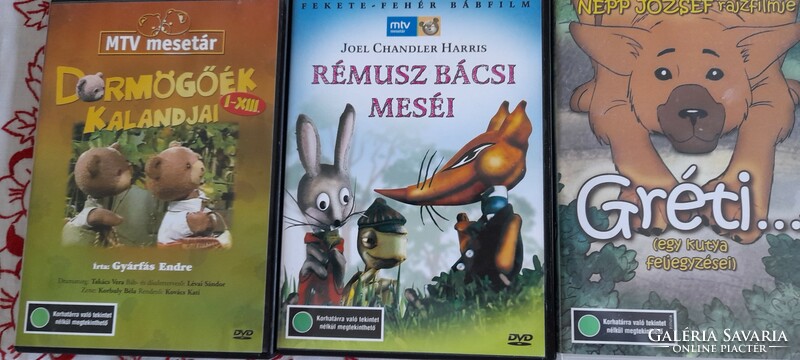 Fairy tale DVD package - the rabbit with checkered ears, the rumbling wedge, Hugo the Weasel, the tales of Uncle Remus, etc. - -
