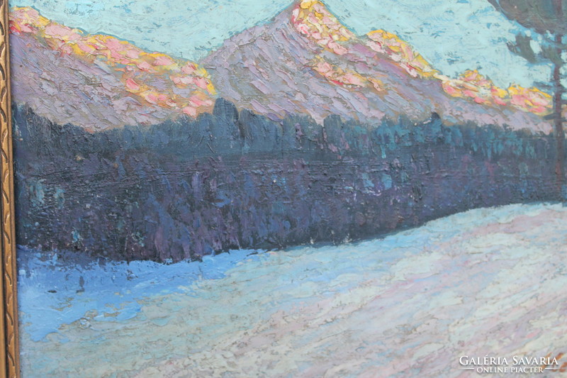Hénel Gusztáv tátrai tájkép ragyogó színekkel