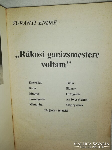 Surányi Endre " Rákosi garázsmestere voltam"