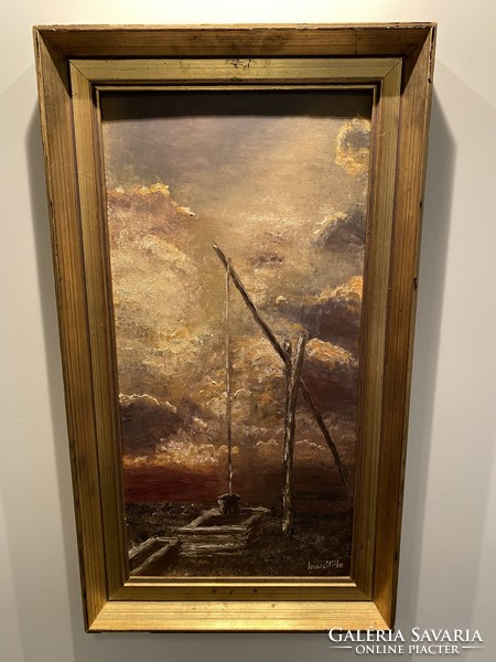 Losonci Lilla Felhők alatt olaj festmény