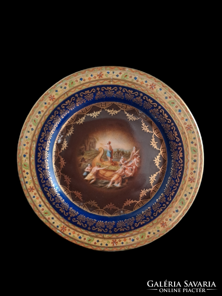 Antik ALTWIEN - jelenetes tányér