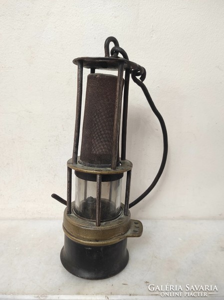 Antique miner's tool trencher bacter railway carbide lamp 238 7111