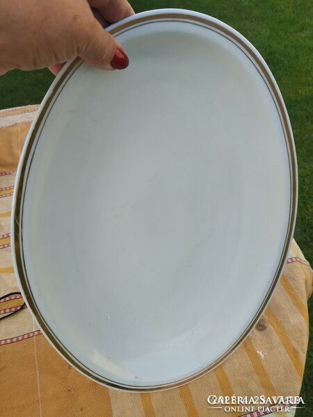 Zsolnay porcelain oval serving dish, table center serving dish, roasting dish for sale!