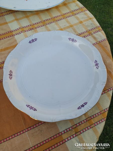 Zsolnay porcelain round serving dish, table center serving dish for sale!