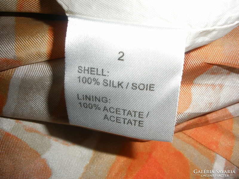 Silk, 100% silk skirt orange-beige nougat london