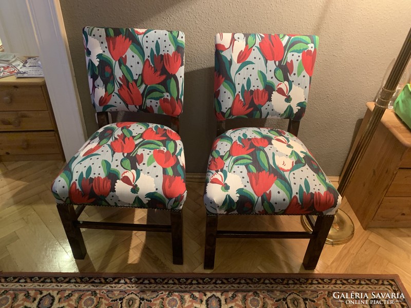 Rarity! 2 art deco tulip chairs, carefully renovated