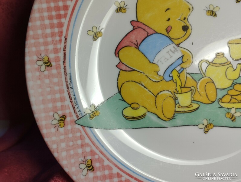 A fairy-tale French Jena cake plate, piglet and its companions