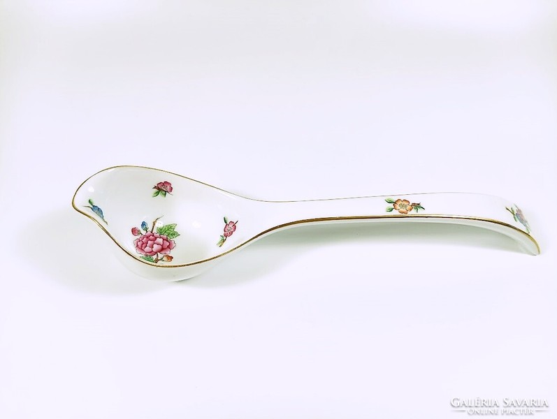 Herend, Eton pattern sauce boat with sauce spoon (220;240) hand painted porcelain (j362)