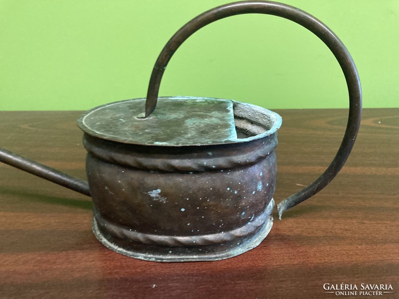 Antique copper watering can