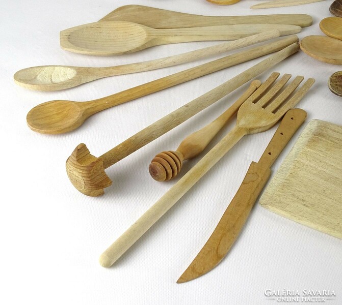 1M759 old wooden spoon wooden tool package 26 pieces