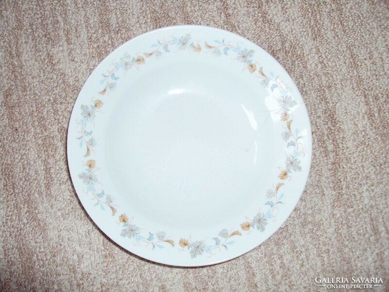 Retro régi porcelán mély tányér virág mintás kínai porcelán