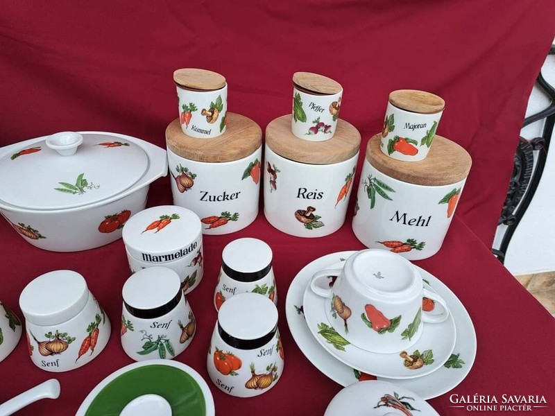 Beautiful vegetable gerold porcelain spice holder condiments egg container soup cup