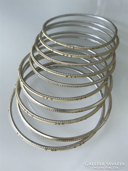 Bracelet set, 10 pieces, 6.8 cm inner diameter