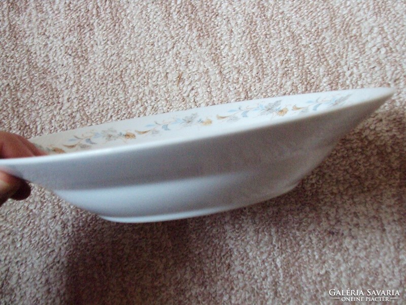 Retro old porcelain deep plate flower pattern Chinese porcelain