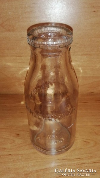 Old 0.25 liter milk bottle inscription: washed and returned