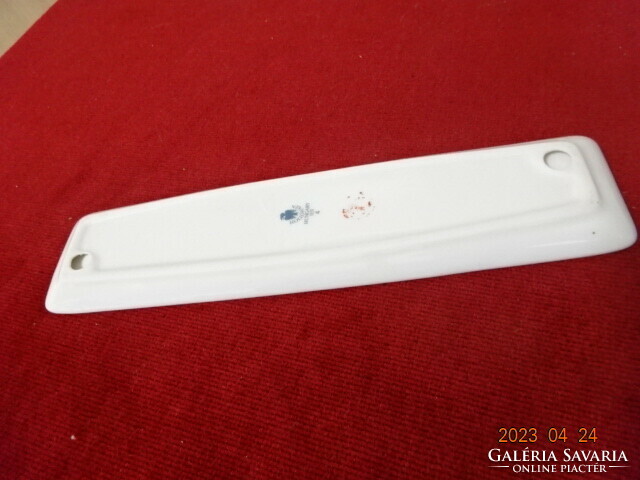 Hollóháza porcelain paper cutter holder, length 22.5 cm. Jokai.