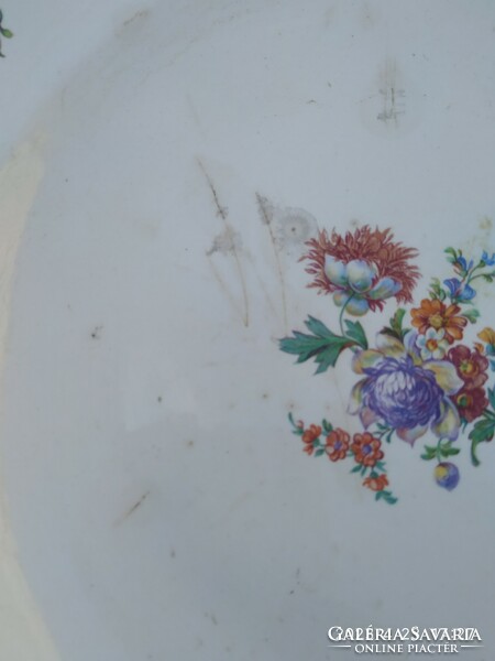 Granite flower-patterned round serving dish, table center serving dish for sale!