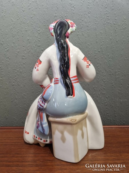 Jelzett Orosz porcelán menyecske menysszony figura szobor - 51204