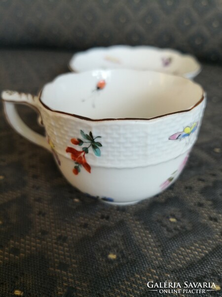 Antique Herend coffee cup with bottom, 1884-1899.